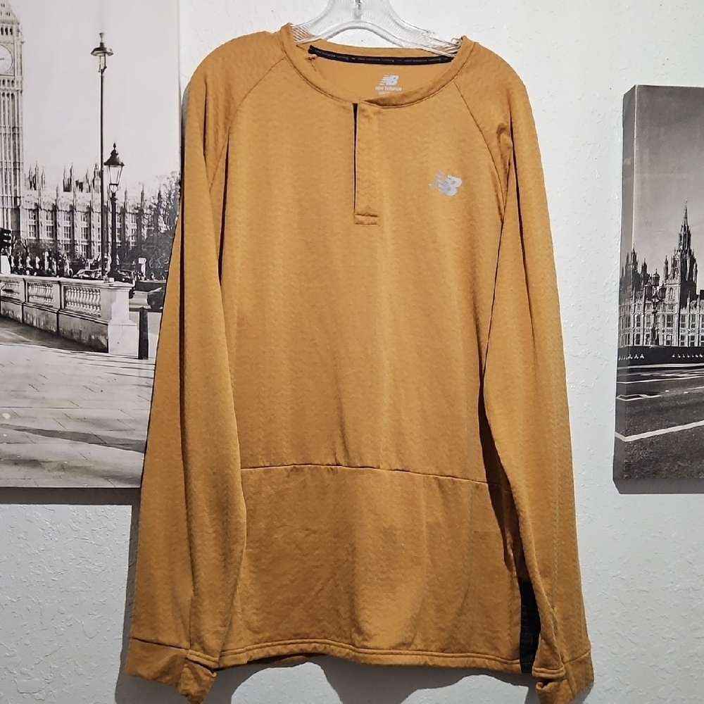 New Balance Men's Mustard Long Sleeve Shirt